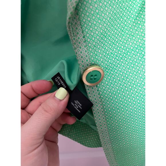 The Limited Women's Bright Kelly Green Classic Cotton Blazer Jacket Size Medium - Picture 7 of 8